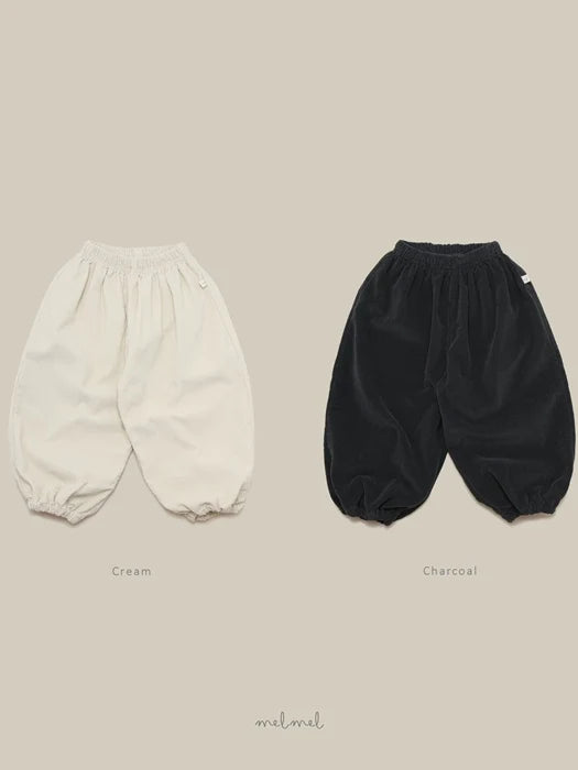 Corduroy Balloon Pants - Cream