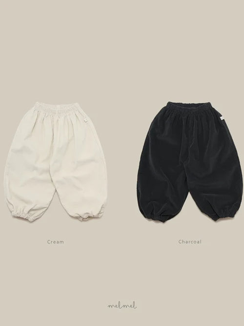 Corduroy Balloon Pants - Cream
