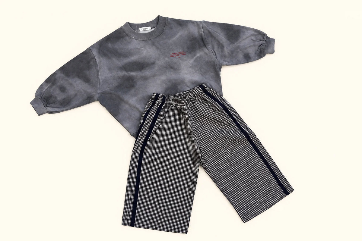 Retro Check Pants – Navy