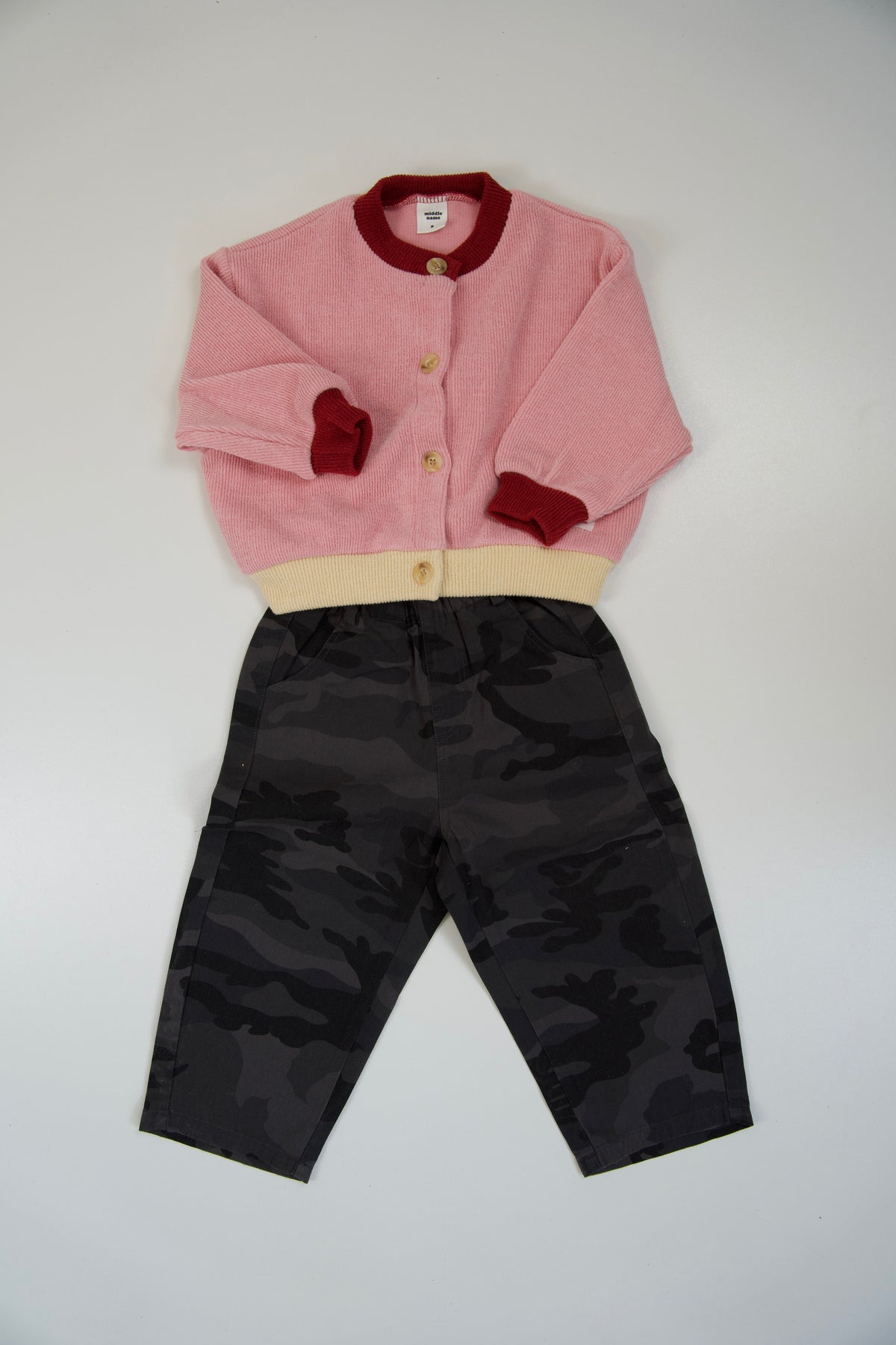 Color Block Cardigan – Pink