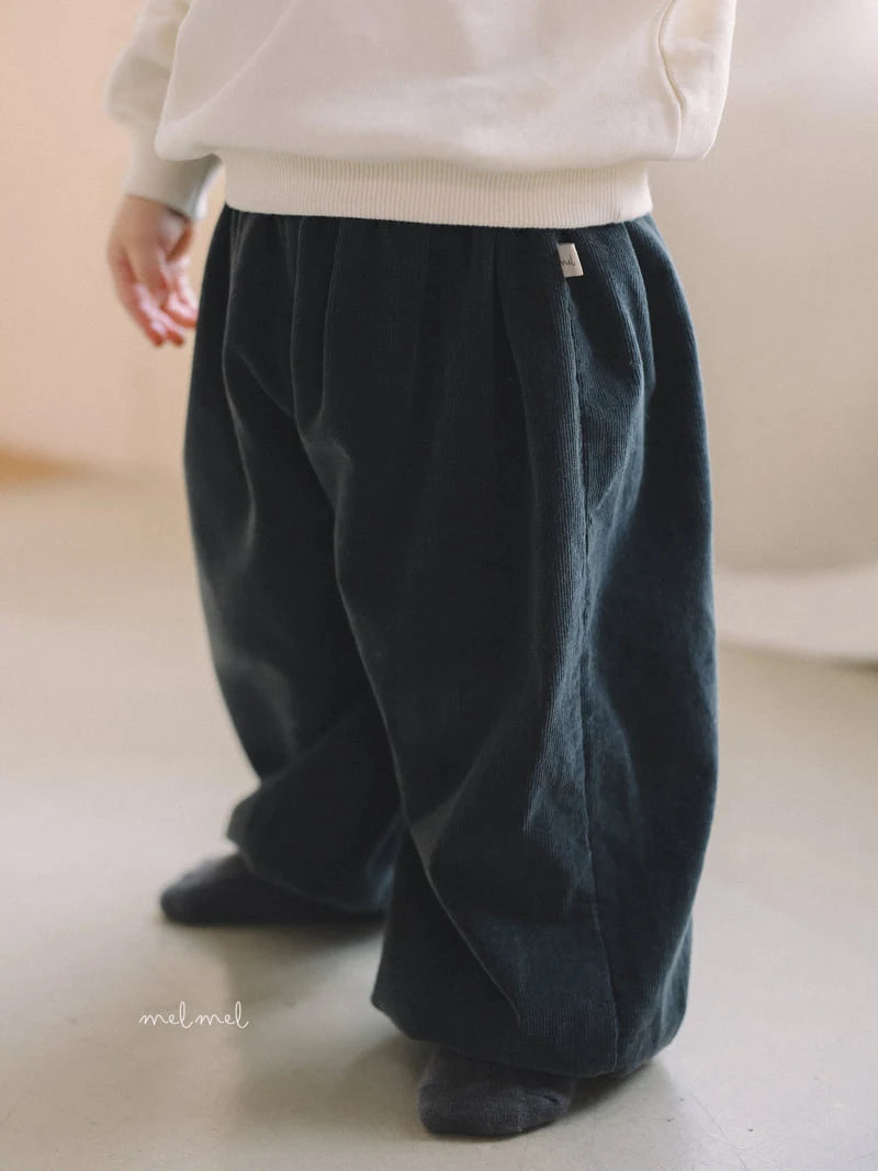 Corduroy Balloon Pants - Charcoal