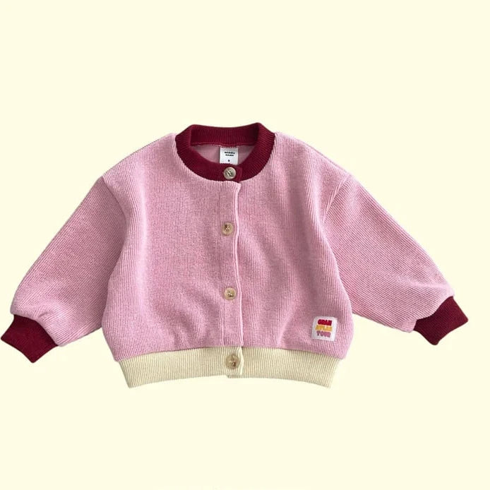 Color Block Cardigan – Pink