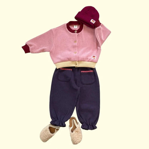 Color Block Cardigan – Pink