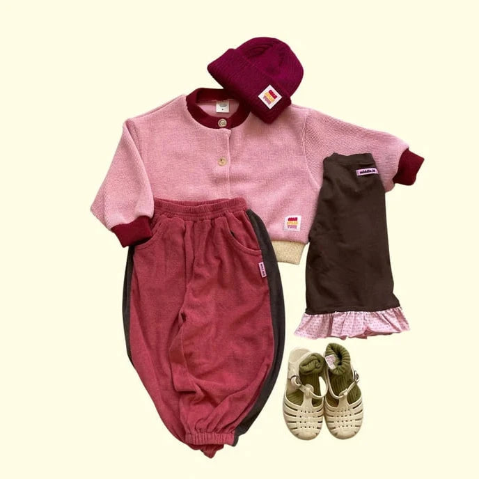 Color Block Cardigan – Pink