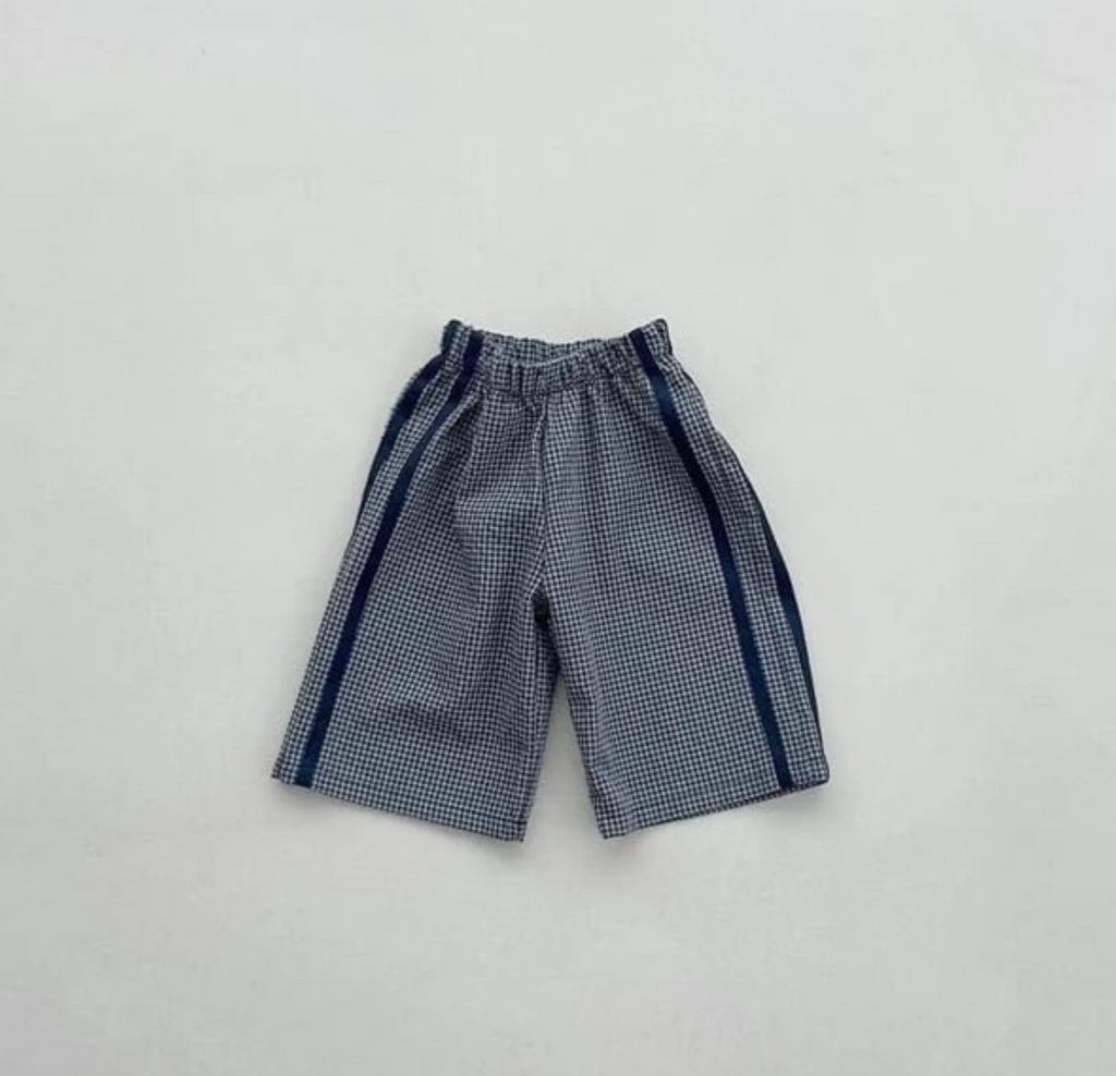 Retro Check Pants – Navy