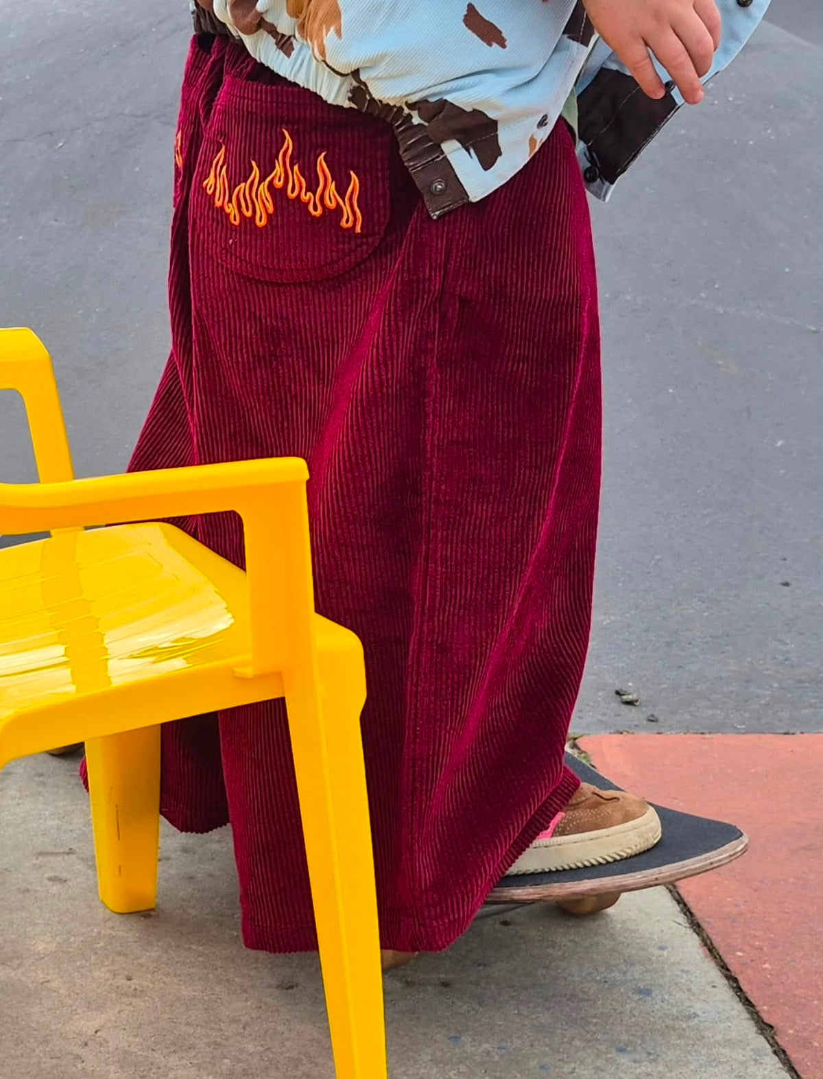 Blaze Cord Pants red flame