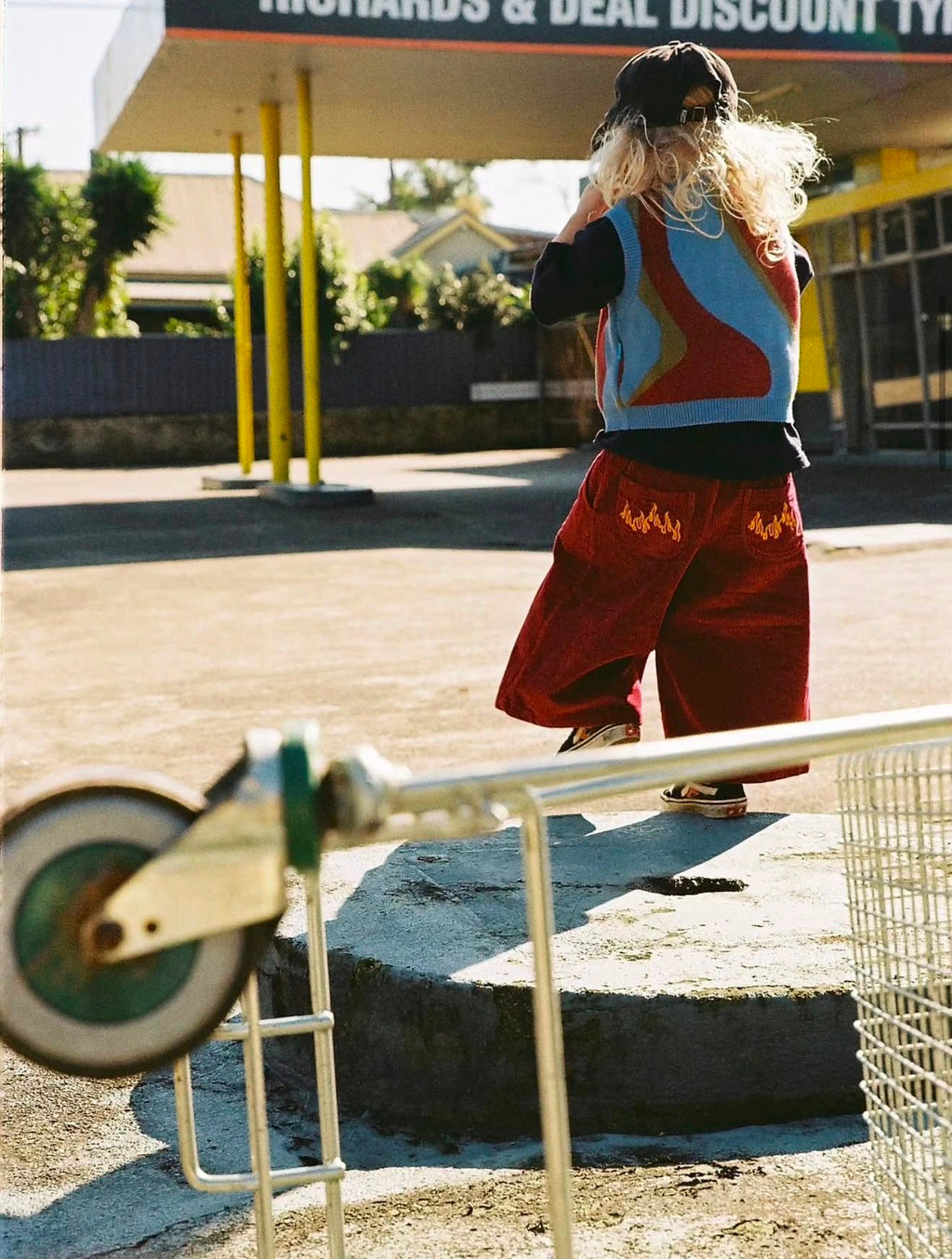 Blaze Cord Pants red flame