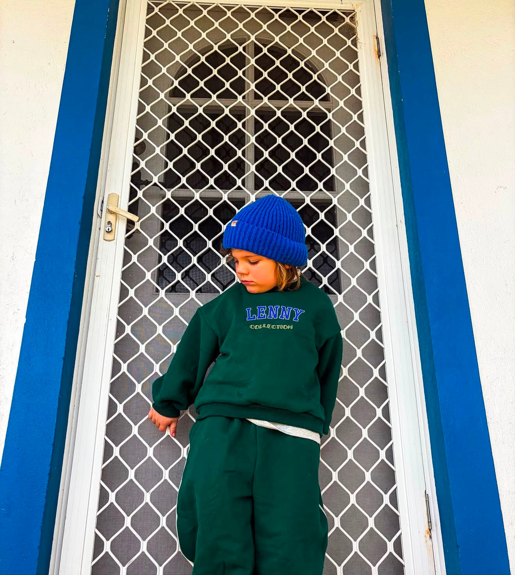 Tracksuit Set – Emerald Green/Grey