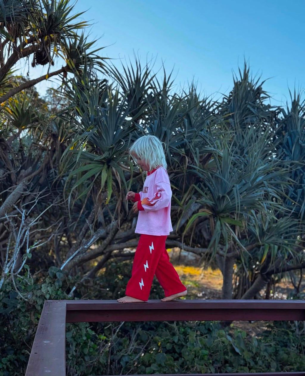 Lightning Terry Pant - Red