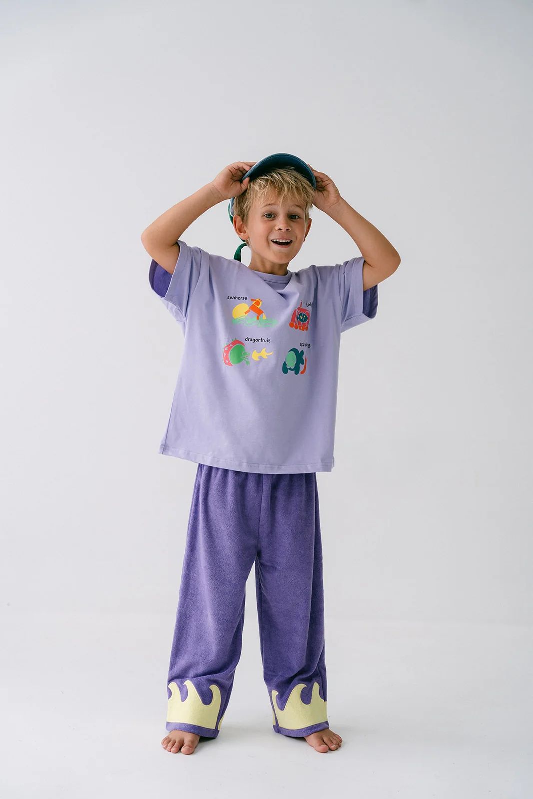 Wave Pants – Purple / Yellow