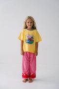 Wave pants pink / red