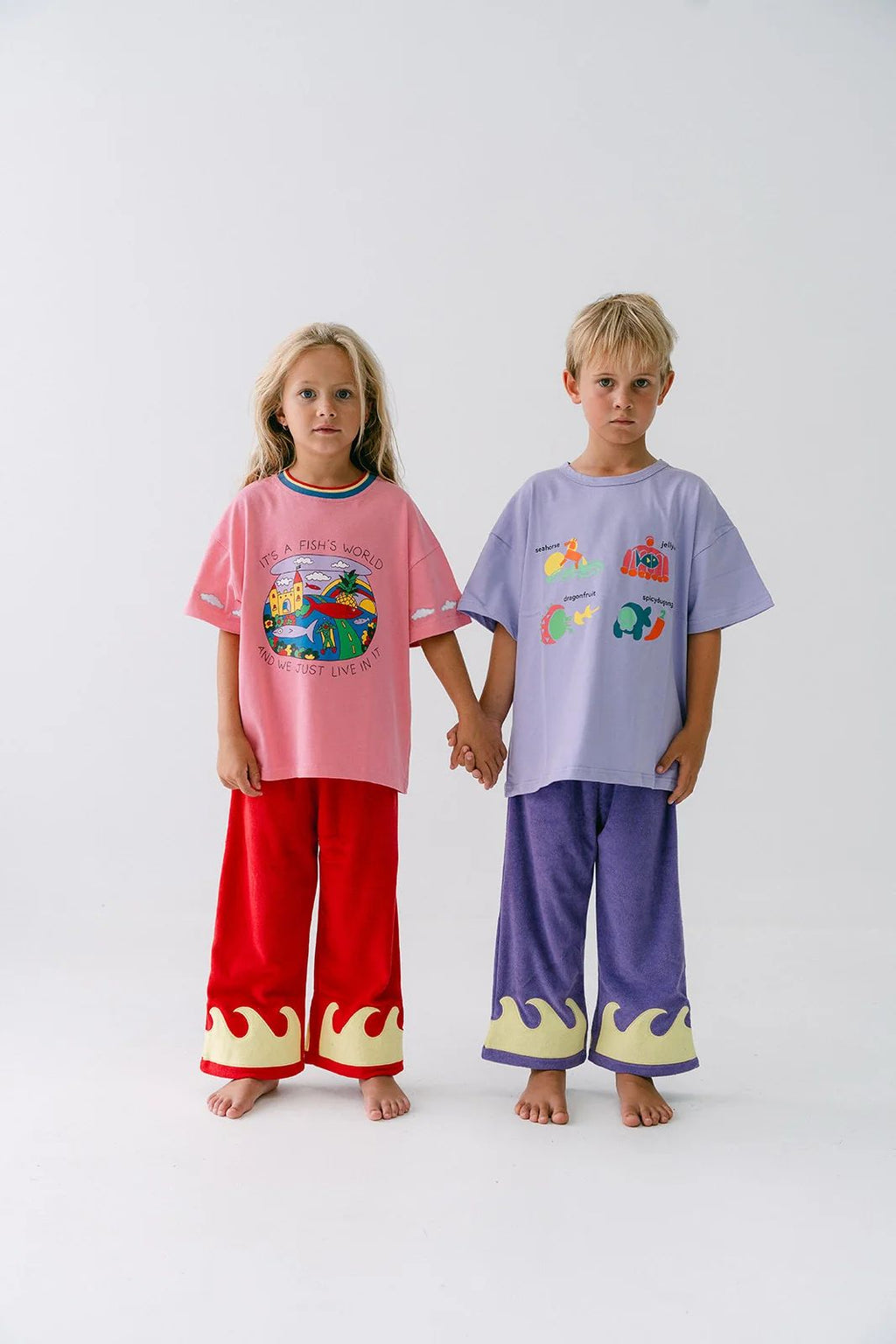 Wave pants red/ yellow