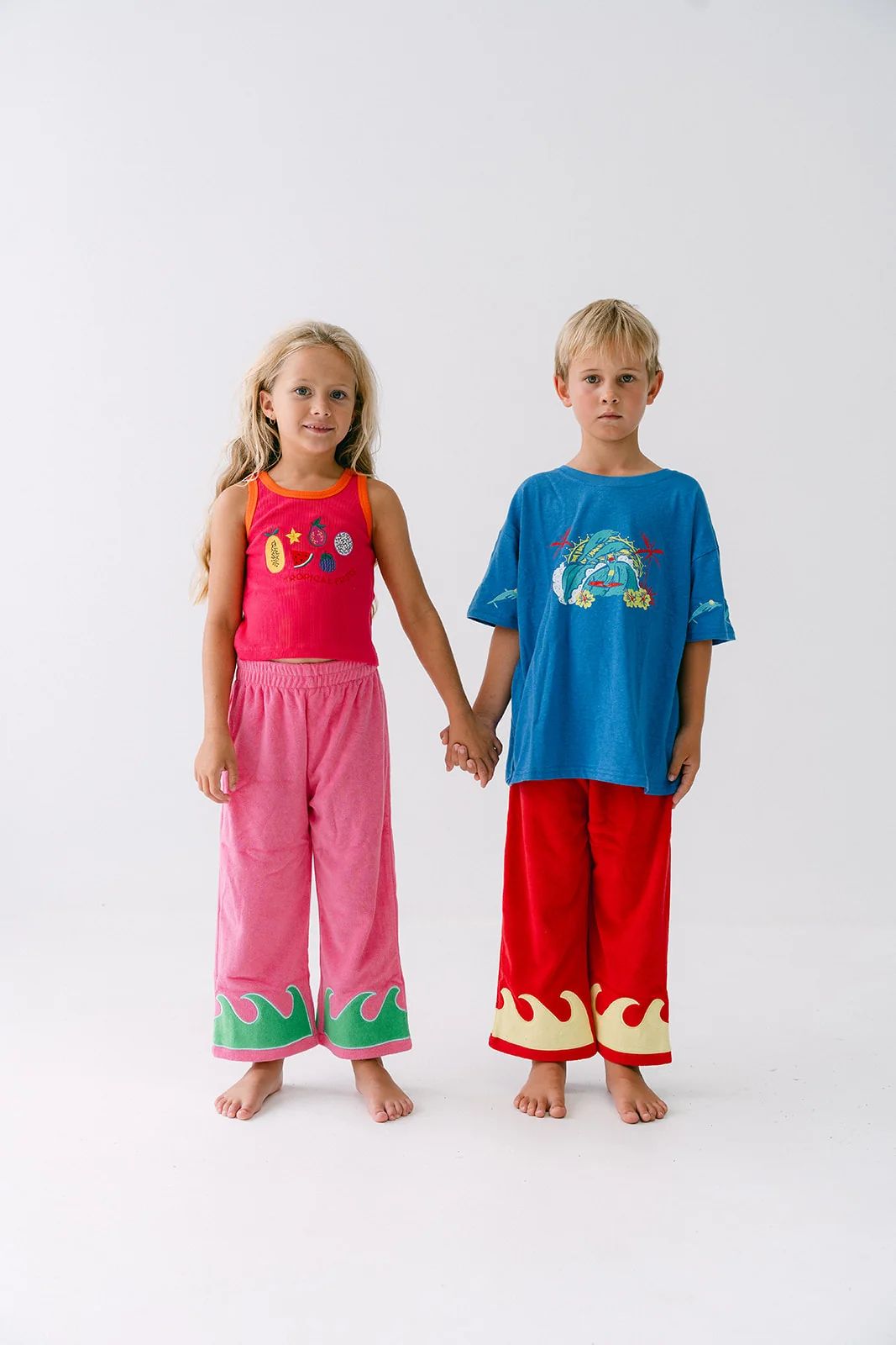Wave pants red/ yellow