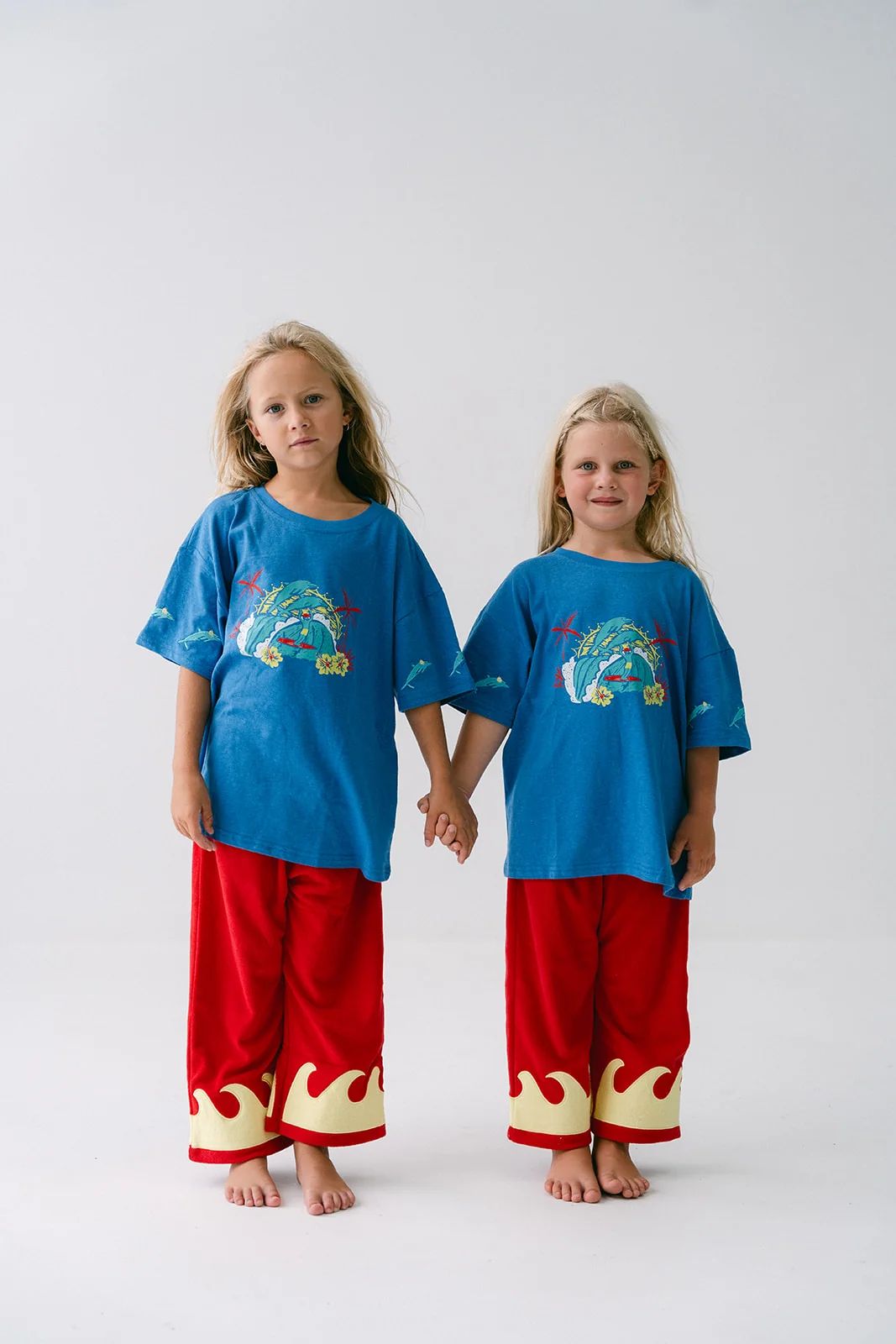 Wave pants red/ yellow