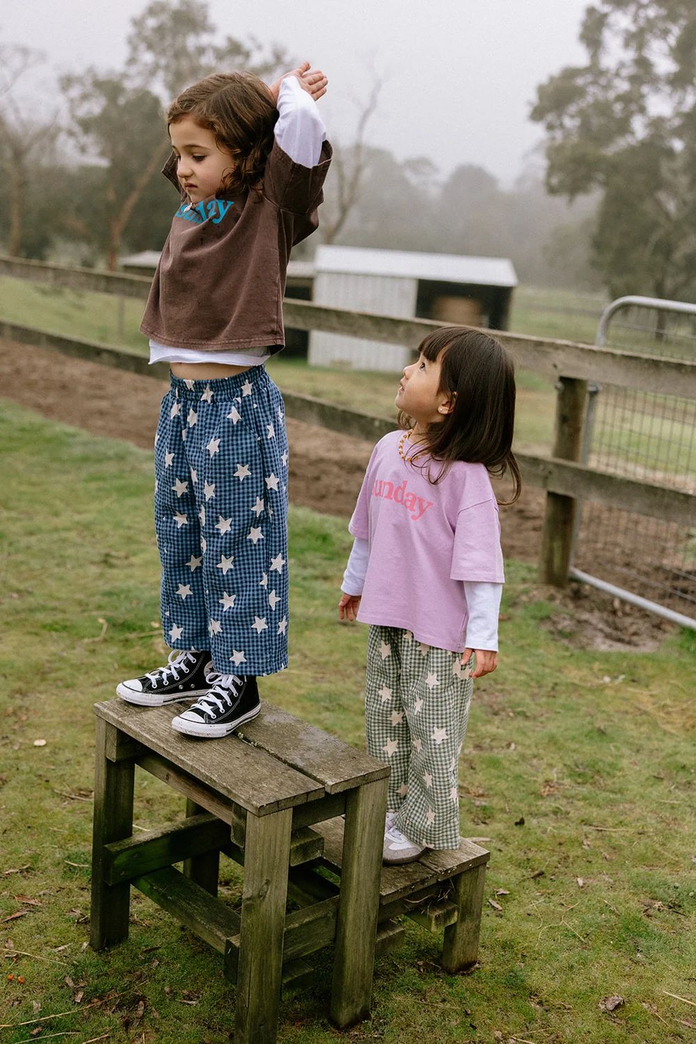 Star Pants – Blue Gingham