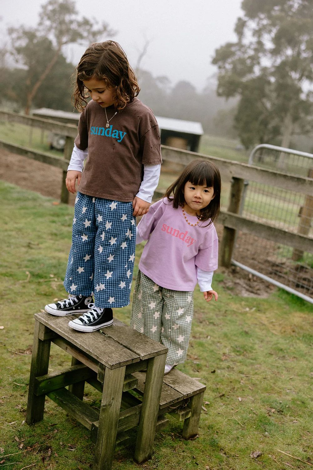 Star Pants – Blue Gingham