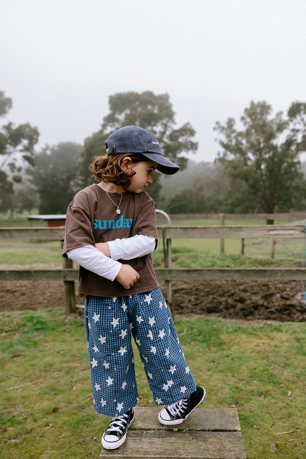 Star Pants – Blue Gingham