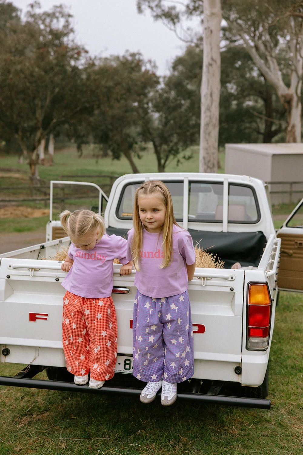 Star Pants - Pink Gingham