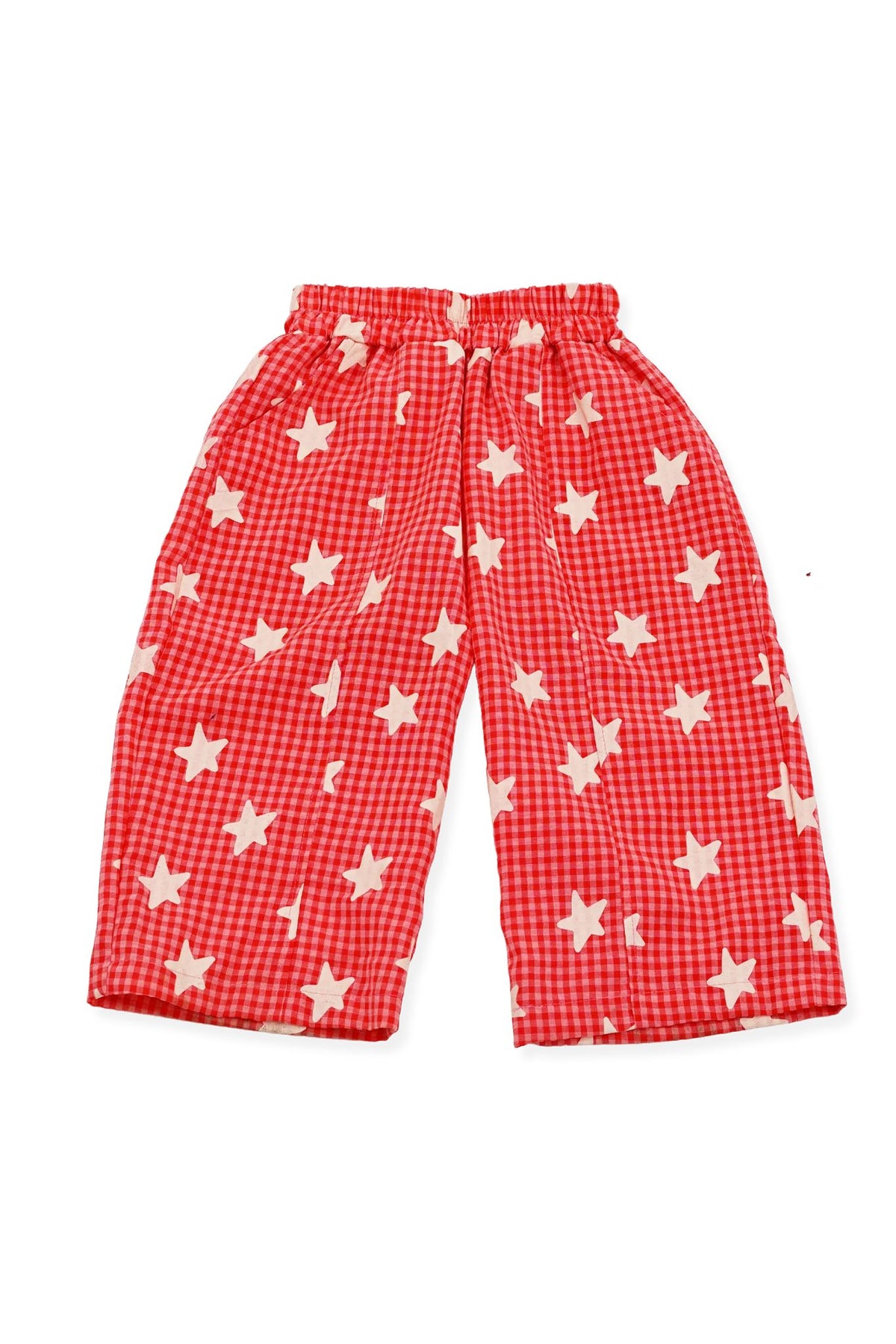 Star Pants - Pink Gingham