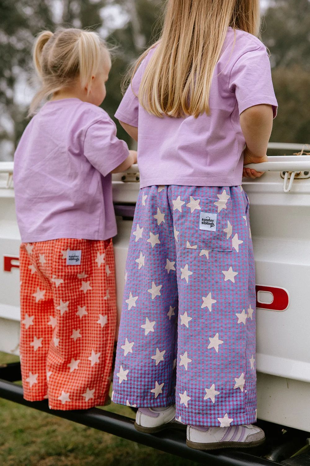 Star Pants - Pink Gingham