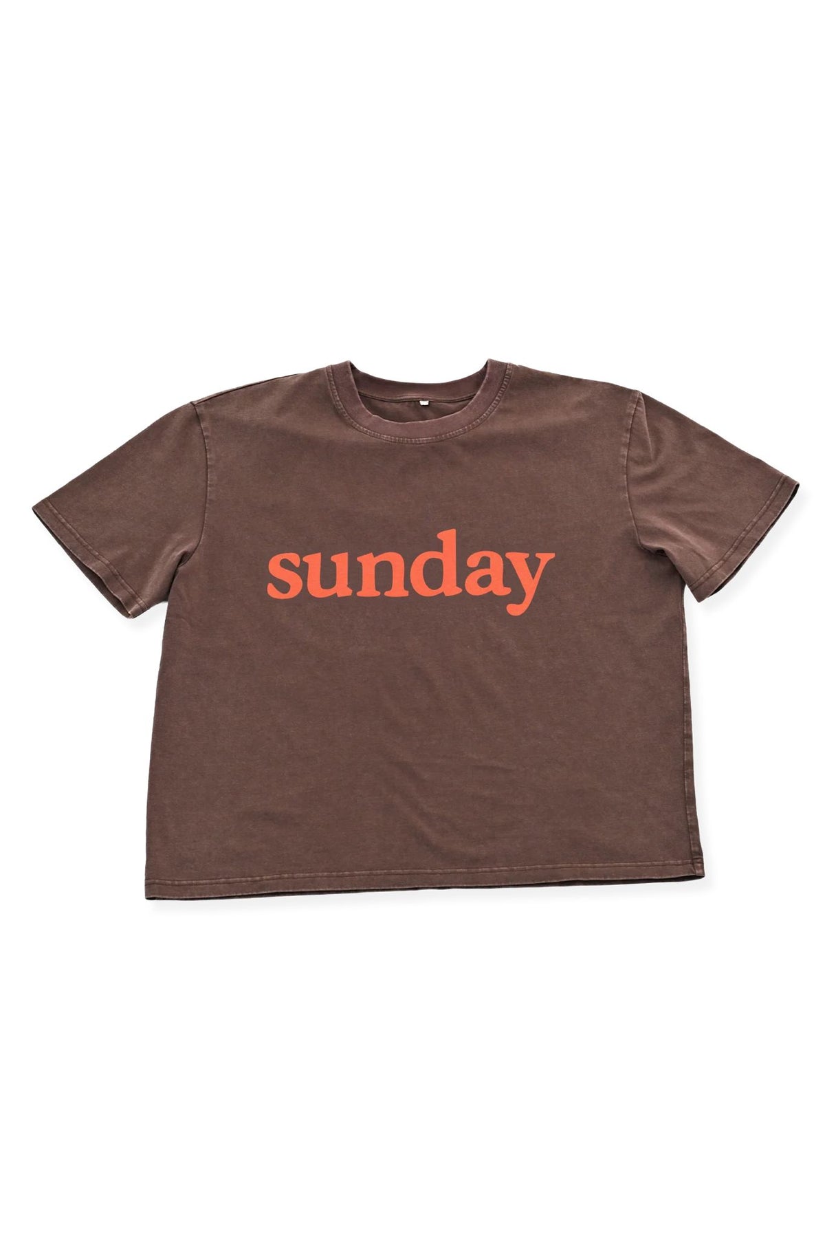 Sunday Tee – Brown + Orange