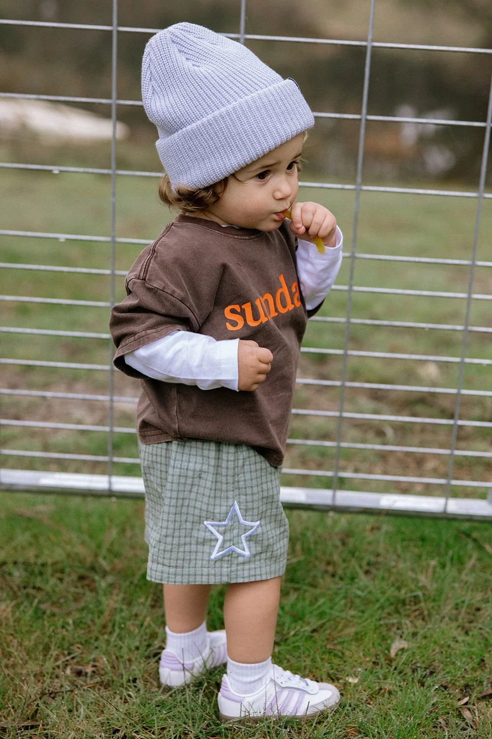 Sunday Tee – Brown + Orange